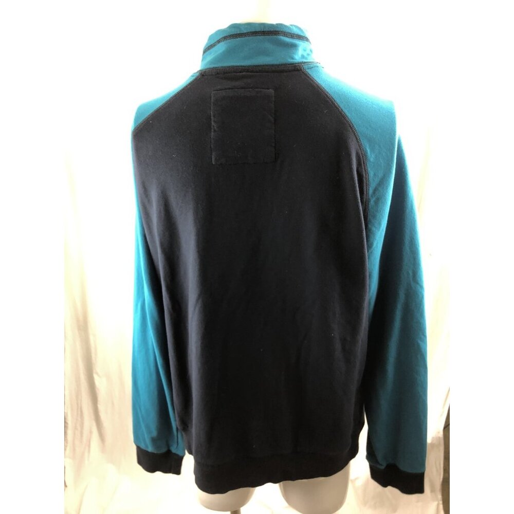 Edgar And Ash Sweatshirt Pullover Mens XL Color Block 1/4 Zip Cotton Stretch - Picture 6 of 9
